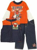 Sesame Street Infant Boys Elmo Vest 3pc Pant Set Size 12M 18M 24M