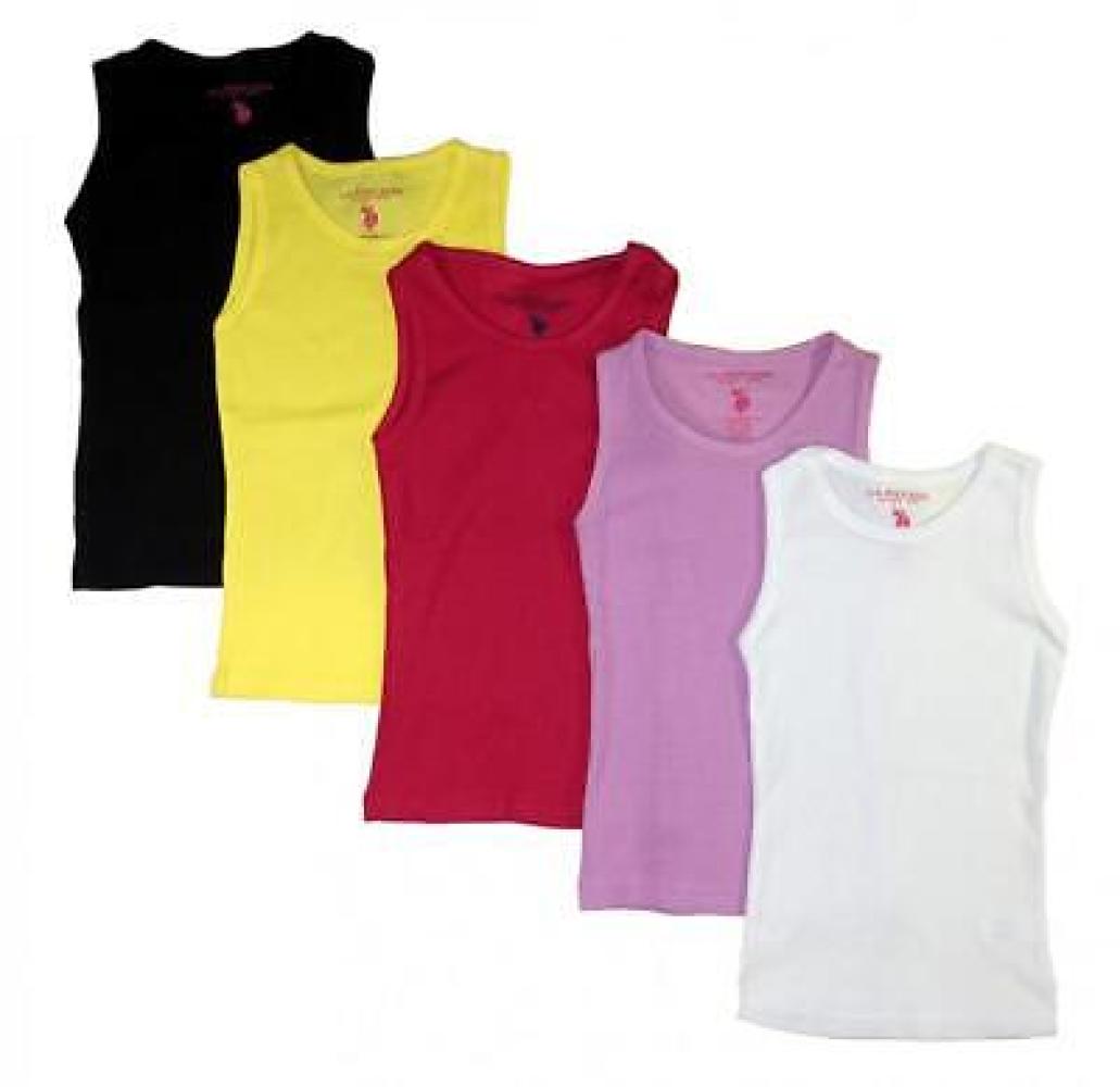 U.S. Polo Assn Girls 5 Pack Tank Tops Size  4/5 14/16 18/20