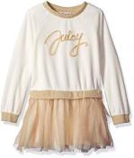 Juicy Couture Girls Vanilla & Gold Dress Size 4T