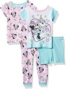 Minnie Mouse Toddler Girls S/S Four-Piece Pajama Set Size 2T 3T 4T 