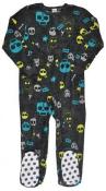 Circo Toddler Boys Gray Skull Micro Fleece One-Piece Pajama Size 3T