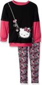 Hello Kitty Toddler Girls 2-Piece Long Sleeve Top & Legging Set Size 3T 4T 