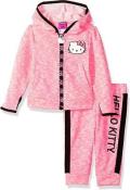 Hello Kitty Little Girls' 2 Piece Neon Pink Embellished Active Set Size 5/6 6X 7