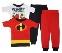 Incredibles 2 Little/Big Boys 4pc Snug Fit Pajama Pant Set Size 4 6 8 10