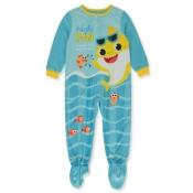 Baby Shark Toddler Boys Blue Footed Blanket Sleeper Pajama Size 2T 3T 4T 5T 