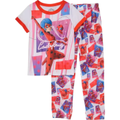 Miraculous Ladybug Girls Short Sleeve Top 2pc Pajama Pant Set Size 4 6 8 10