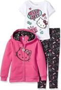 Hello Kitty Girls Fuchsia 3-Piece Hoodie & Legging Set Size 3T, 4T, 5/6, 6X
