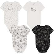Calvin Klein Women's 4 Pieces Pack Bodysuit Size 0/3M, 6/9M, 12M, 18M