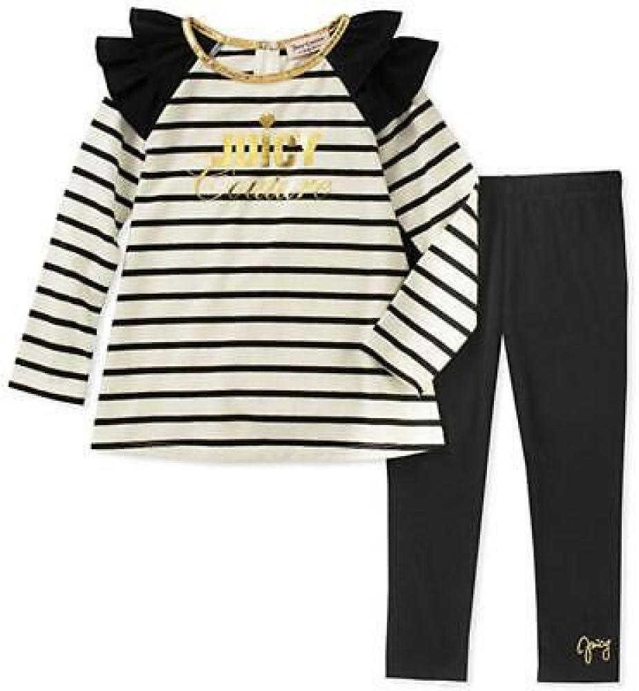 Juicy Couture Girls Striped Tunic & Legging Set Size 2T 3T 4T 4 5