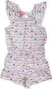 Juicy Couture Baby Girls Egret Multi Heart Romper Size 12M 18M 24M