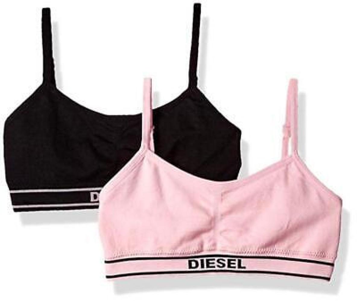 Diesel Girls Black & Pink Two-Piece Seamless Training Bras Size S M L XL