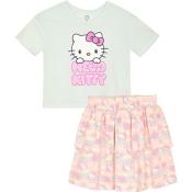 Hello Kitty Girls 2-Piece T-Shirt and Skirt Set Multicolor