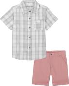 Calvin Klein Boys 2 Pieces Gray Short Size 2T,3T,4T,4,5,6,7