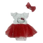 Hello Kitty Baby Girls’  Tutu  Bodysuit with headband Size 3m, 6m