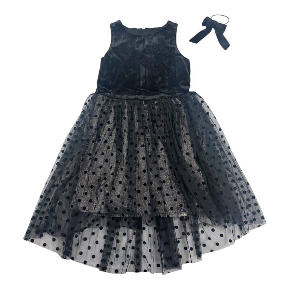 Biscotti Girls  Tulle  Dress with Bow Hair Tie Size, 7, 8, 10