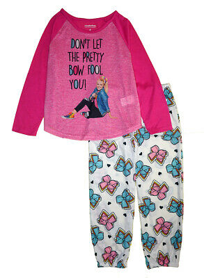 Jojo Siwa Little/Big Girls Pink 2pc Pajama Pant Set Size 4 6 8 10 $38