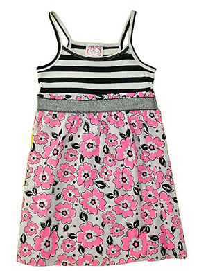Sugah & Honey Toddler/Little Girls Striped Floral Print Dress 2T 3T 4T 4 5 6 6X 